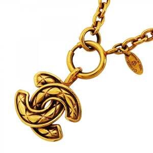 CHANEL Gold Logo Necklace